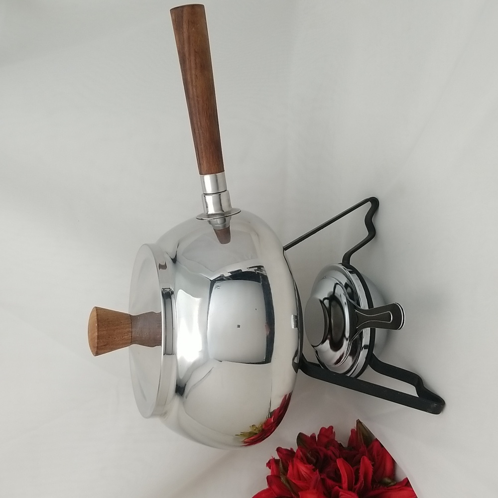 Mid Century Stainless Steel Fondue Pot
